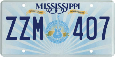 MS license plate ZZM407