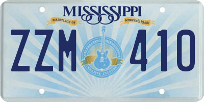 MS license plate ZZM410
