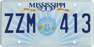 MS license plate ZZM413