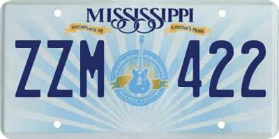 MS license plate ZZM422