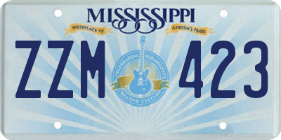 MS license plate ZZM423
