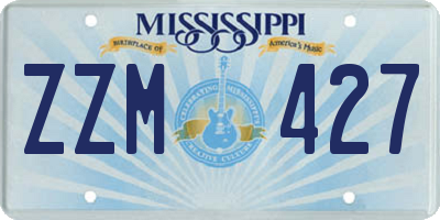MS license plate ZZM427