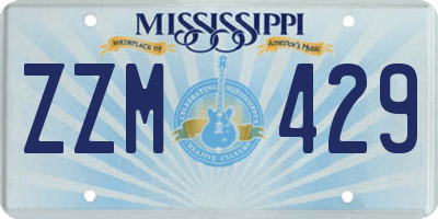 MS license plate ZZM429