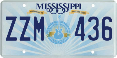MS license plate ZZM436