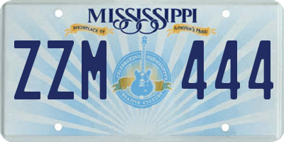 MS license plate ZZM444