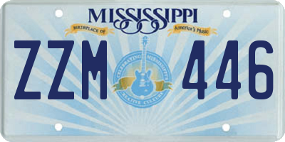 MS license plate ZZM446