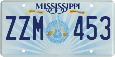 MS license plate ZZM453