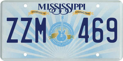 MS license plate ZZM469