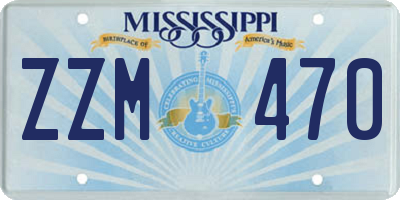 MS license plate ZZM470