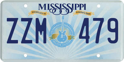 MS license plate ZZM479