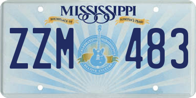 MS license plate ZZM483