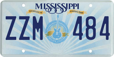 MS license plate ZZM484