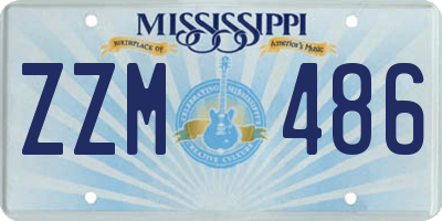 MS license plate ZZM486