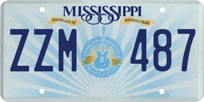 MS license plate ZZM487