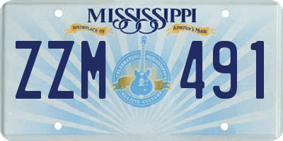 MS license plate ZZM491
