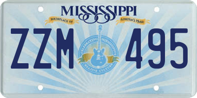 MS license plate ZZM495