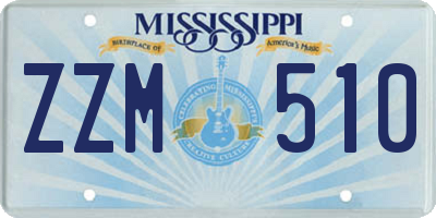 MS license plate ZZM510