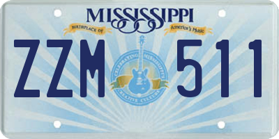MS license plate ZZM511