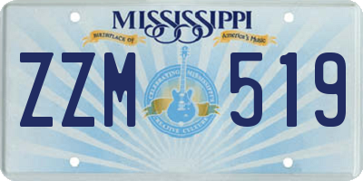 MS license plate ZZM519