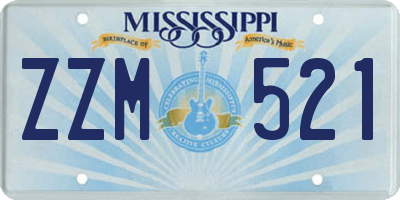 MS license plate ZZM521