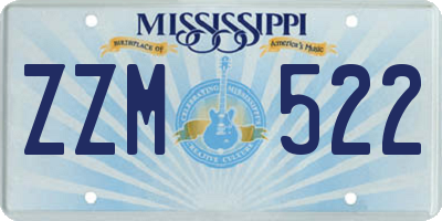 MS license plate ZZM522
