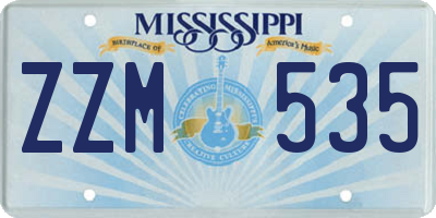 MS license plate ZZM535