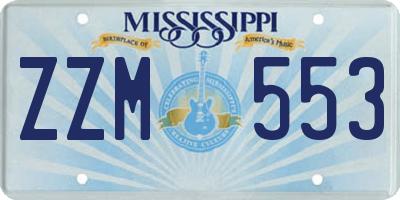 MS license plate ZZM553