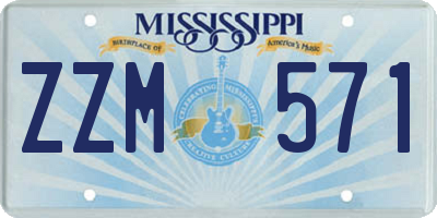 MS license plate ZZM571