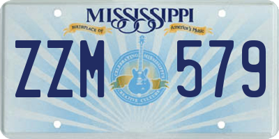 MS license plate ZZM579