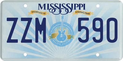 MS license plate ZZM590