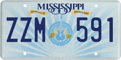 MS license plate ZZM591