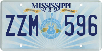 MS license plate ZZM596