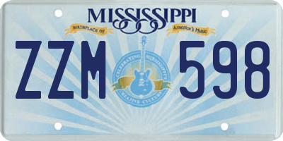 MS license plate ZZM598