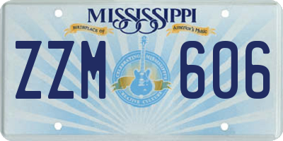 MS license plate ZZM606