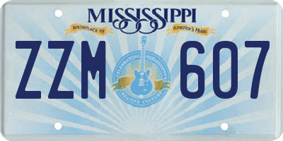 MS license plate ZZM607