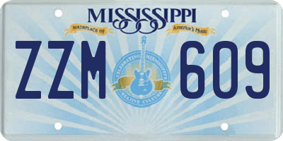 MS license plate ZZM609