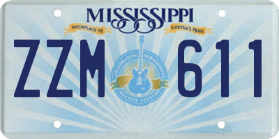 MS license plate ZZM611