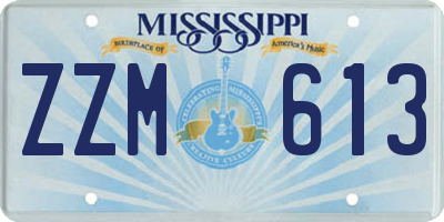 MS license plate ZZM613