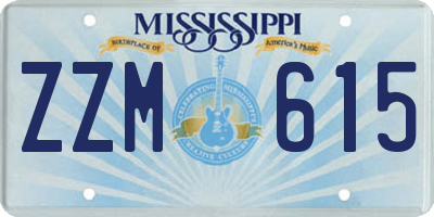 MS license plate ZZM615