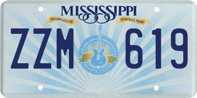 MS license plate ZZM619
