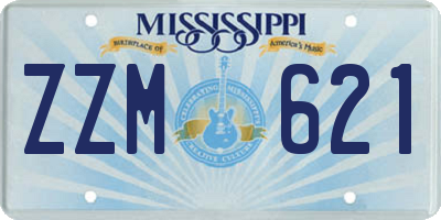 MS license plate ZZM621