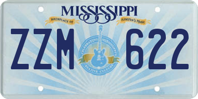 MS license plate ZZM622