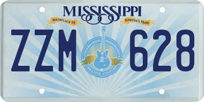 MS license plate ZZM628