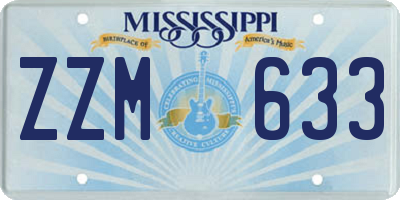 MS license plate ZZM633
