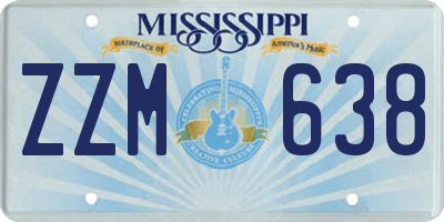 MS license plate ZZM638