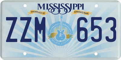MS license plate ZZM653