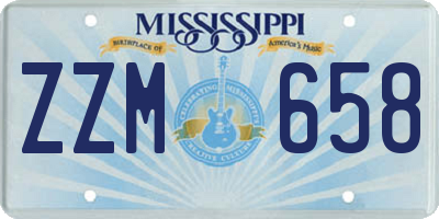 MS license plate ZZM658