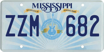 MS license plate ZZM682