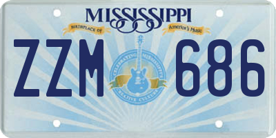 MS license plate ZZM686