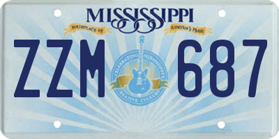 MS license plate ZZM687